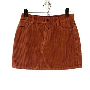 Sanctuary Burnt Orange Spice of Life Cotton Corduroy Mini Skirt Women Sz 4